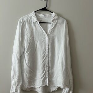 White Button-Up Women's Top